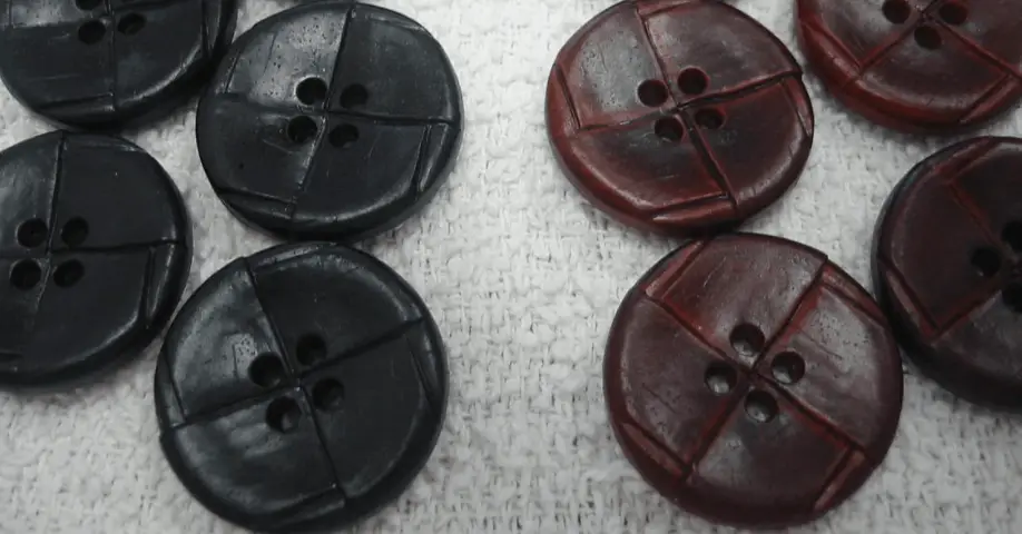 black and brown leather buttons for clothing