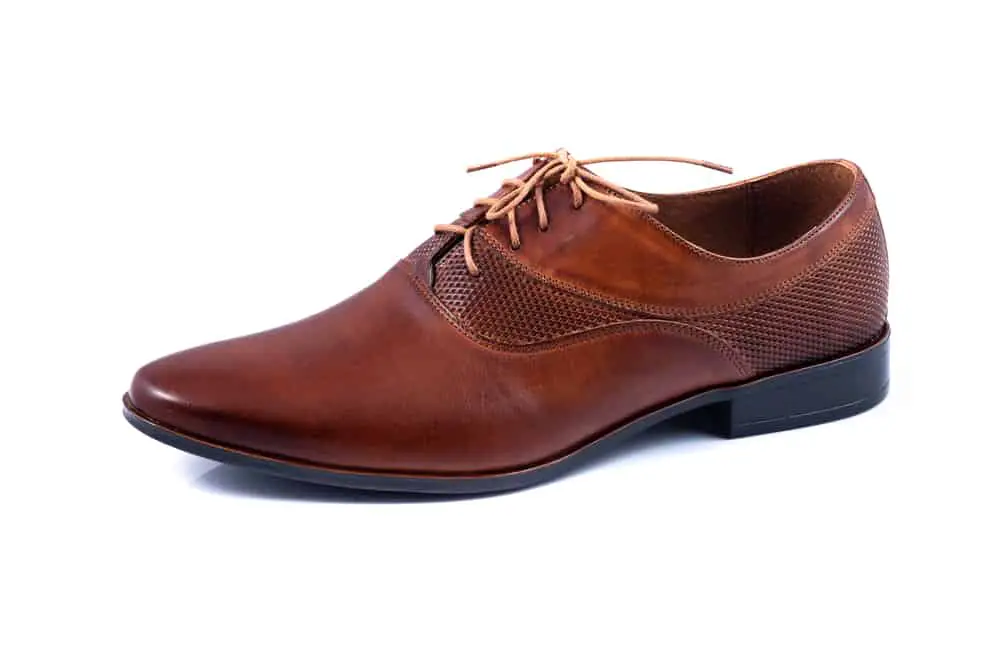 Brown male brogan's shoes