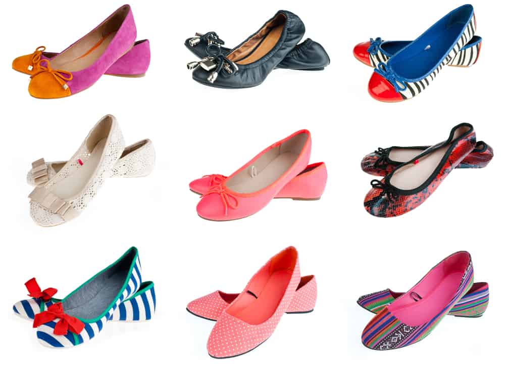 collection of women fashion flat shoes