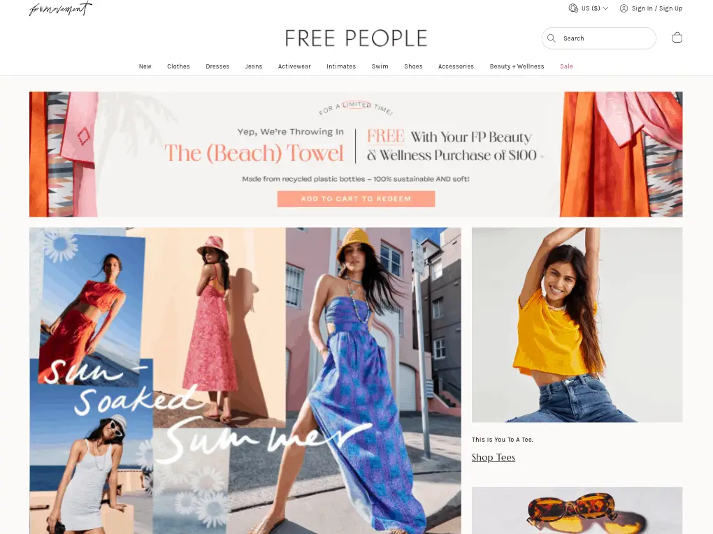 Free People Online Fashion Store