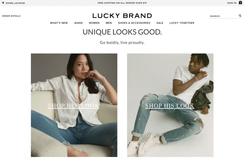  Lucky Brand Web Store