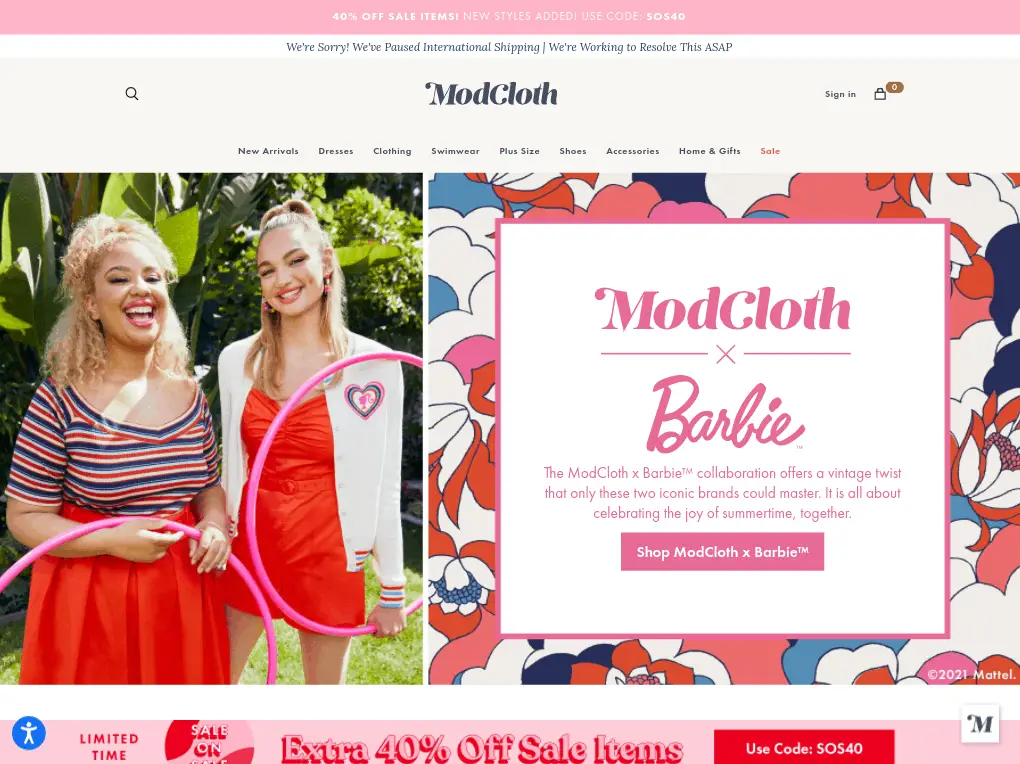 ModCloth indie and vintage clothing alternative cu H&M