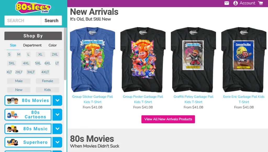 80sTees.com - Movie Shirts, TV Shirts, WWE Shirts, retro shirts