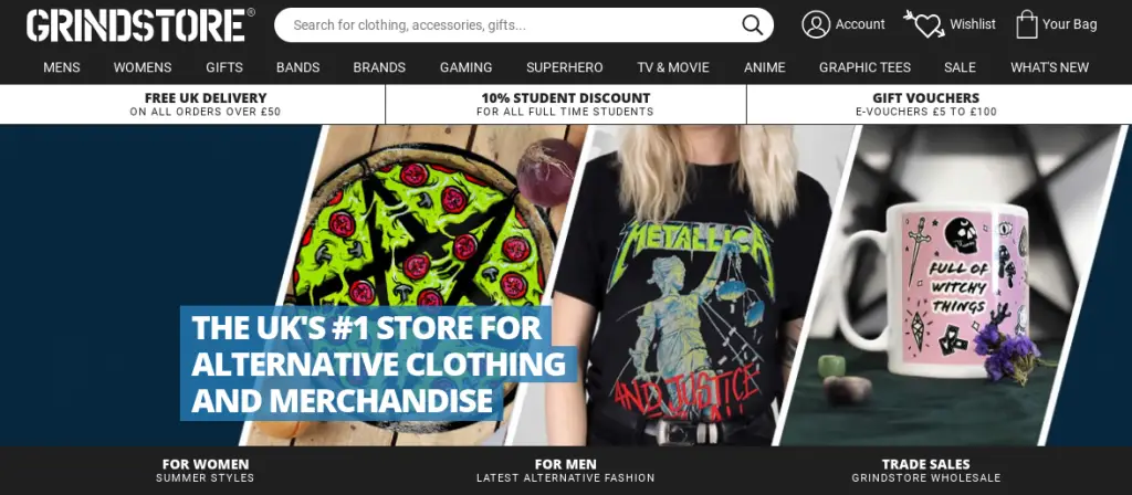 Grindstore - Alternative Clothing and Merchandise Store