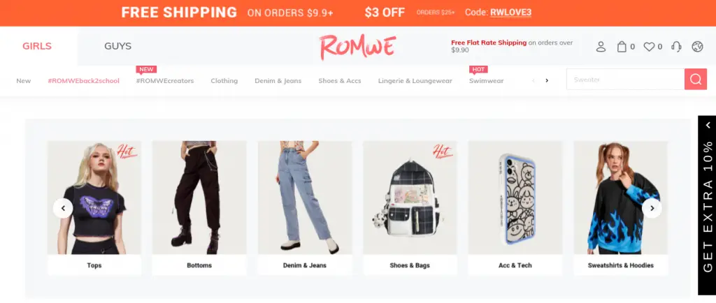 Romwe - alternative fashion clothes, shoes, accessories, bags, home essentials