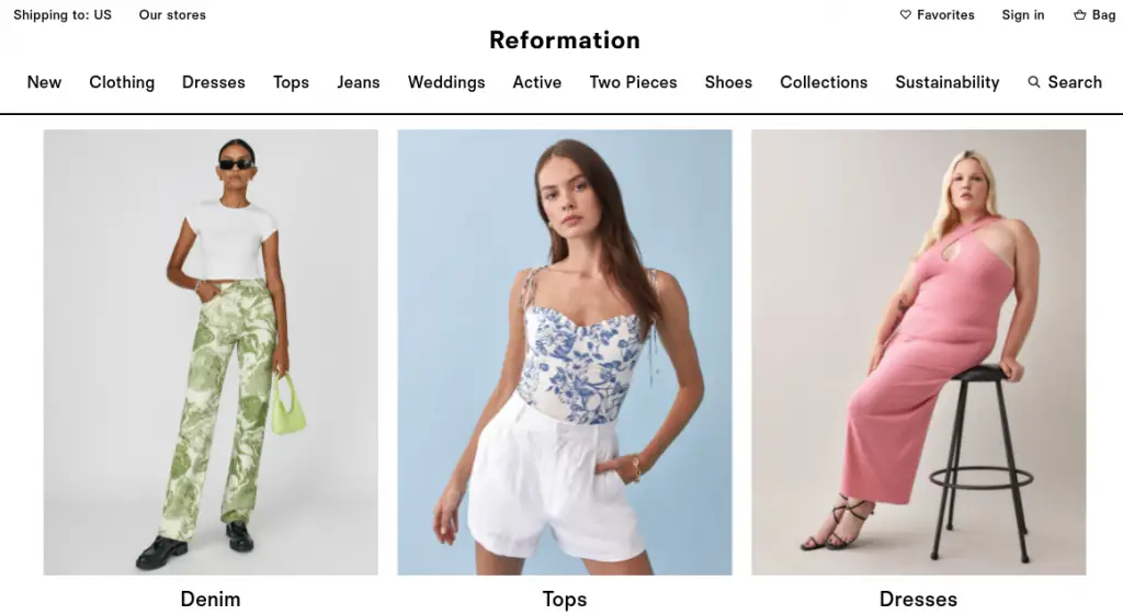 Reformation - Sustainable Women's Clothing and Accessories