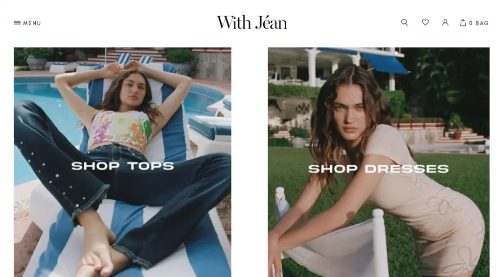 With Jéan Dresses, Tops, Swim, Bottoms and Accessories