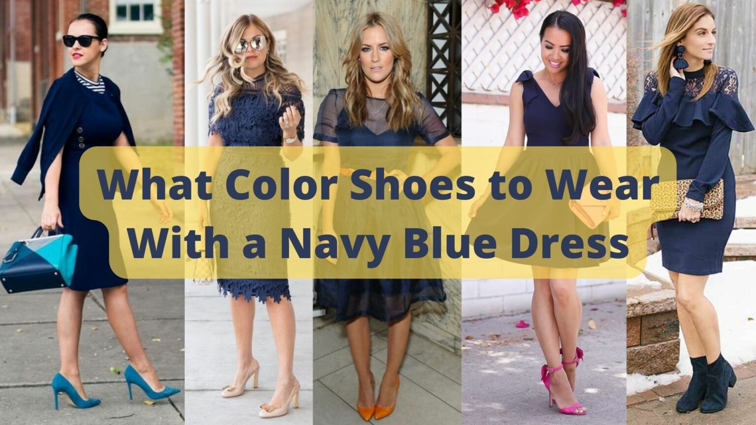 What Color Shoes to Wear With a Navy Blue Dress 2024 Trends