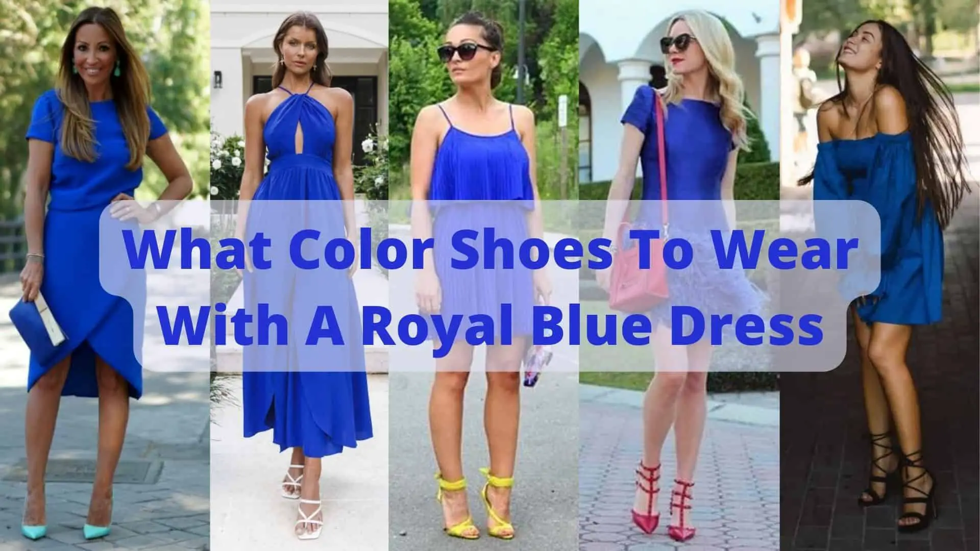 what color shoes with blue dress
