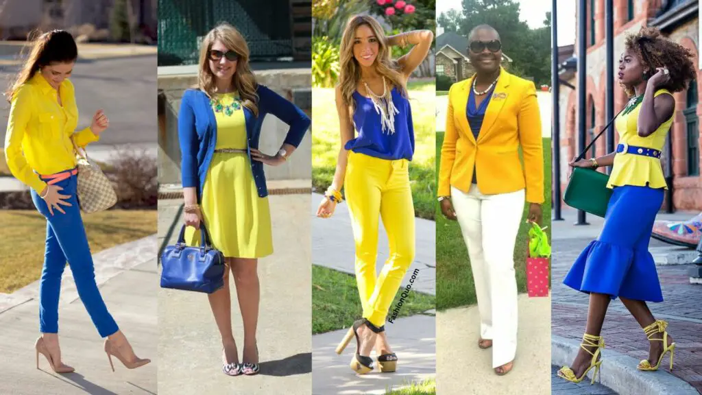 Royal Yellow and Royal Blue Color Clothing Combinations